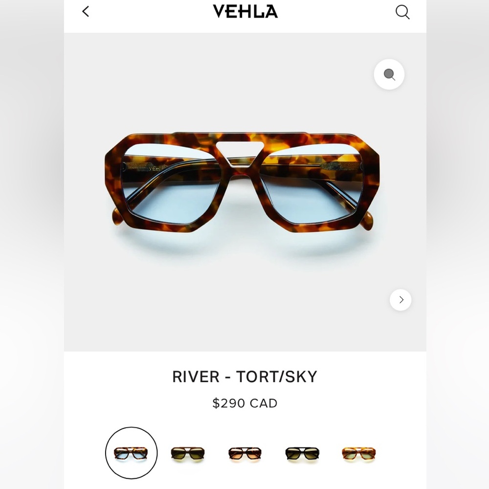 VEHLA River Sunglasses - Tortoise and Sky Blue